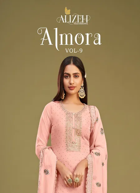 Almora Vol 9 By Alizeh Embroidery Designer Salwar Suit Wholesale Suppliers In Mumbai
 Catalog